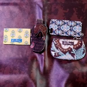 Vera Bradley get all 4 quilted wallet, phone case, card holder, Keychain purse